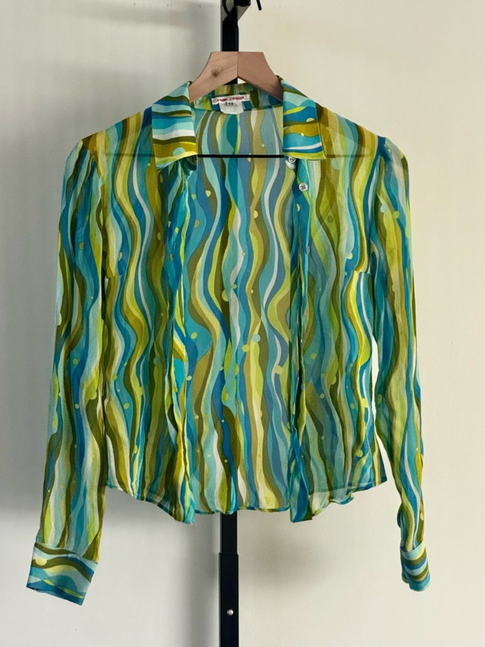 Vintage 100% Silk Jerome L’Huillier Top Made In France Designer